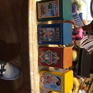 Vintage nestle tins with lids